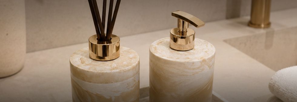 Lavabo com peças artesanais premium Brisa & Chama